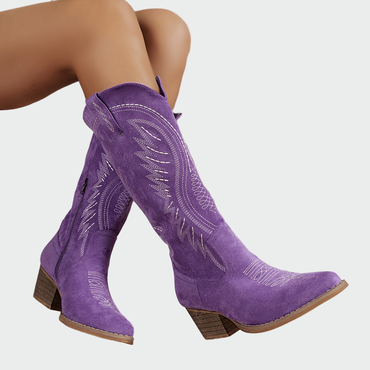 Layla - Modische bestickte Westernstiefel