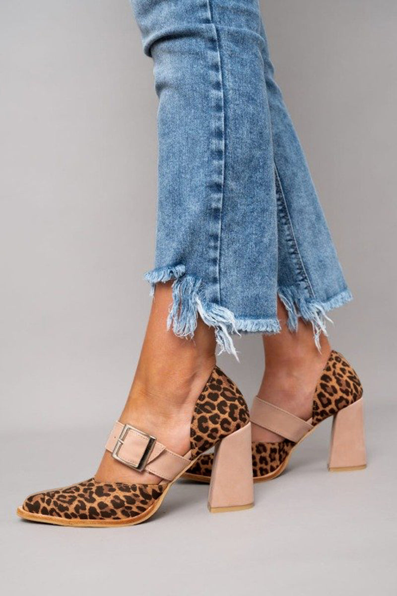 Avano™ | Wildleder-Sandalen mit Leopardenmuster und stabilen Absatz
