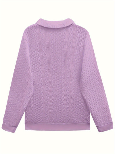 Sofie – Elegantes Sweatshirt mit langen Ärmeln und Reißverschlusstaschen
