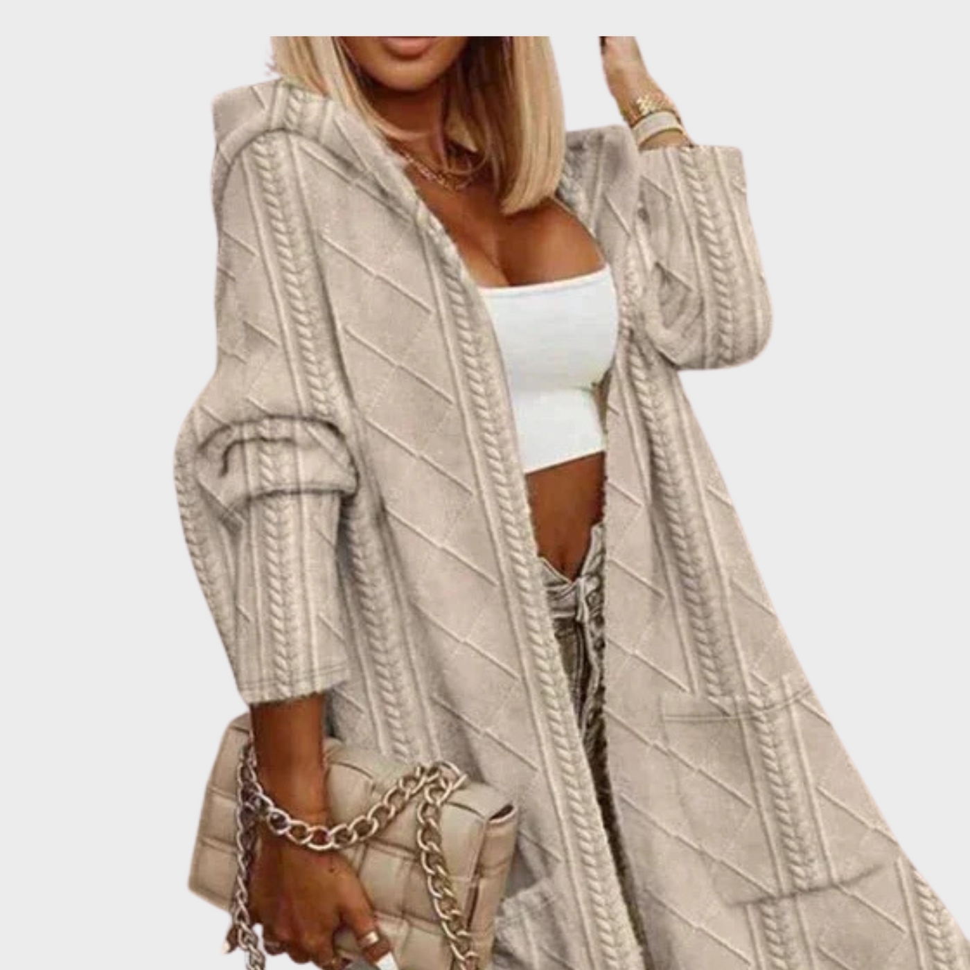 Johani | Langer Kapuzencardigan