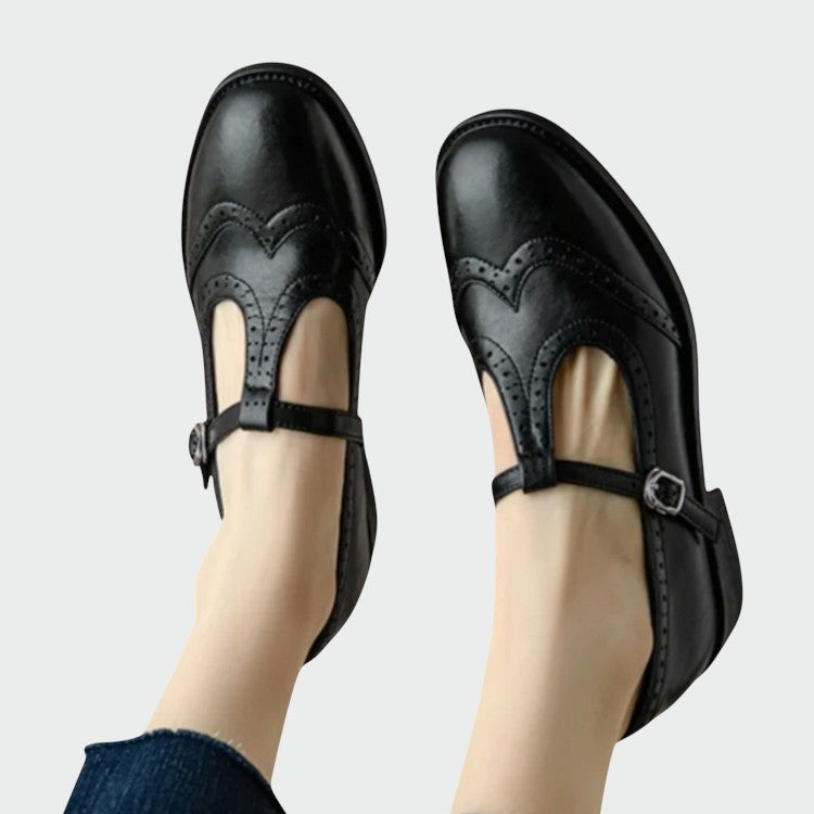 Olivia – Elegante Leder Mary Jane Schuhe