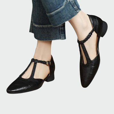Olivia - Spitz T-Bar Mary Jane Schuhe