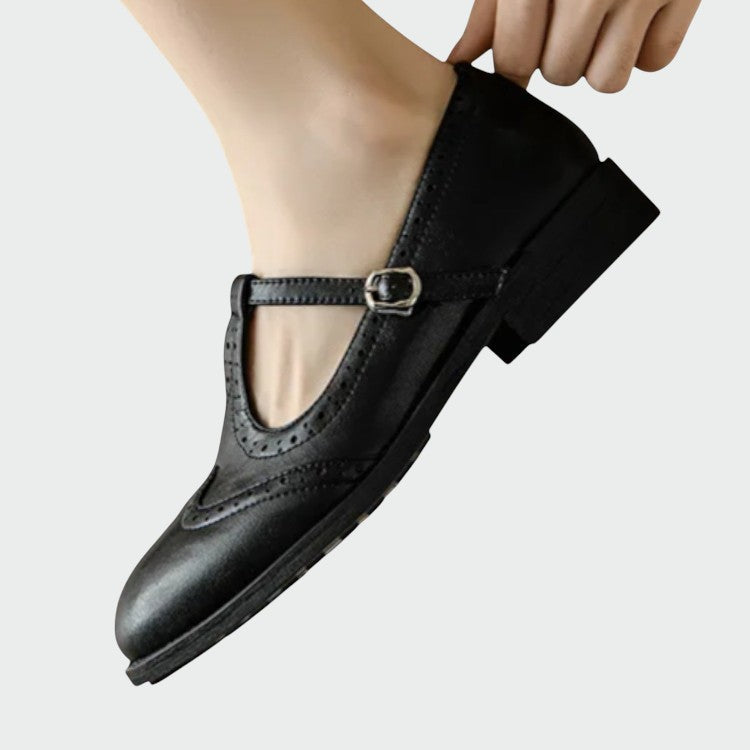 Olivia – Elegante Leder Mary Jane Schuhe