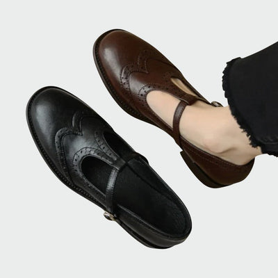 Olivia – Elegante Leder Mary Jane Schuhe