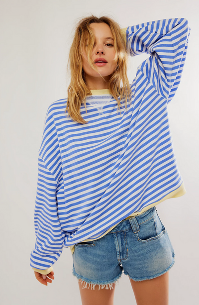 Manie - Gestreifter Oversized-Pullover