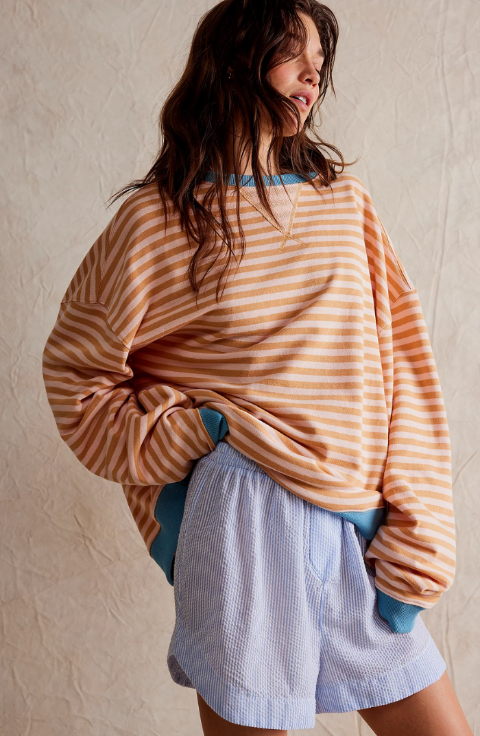 Manie - Gestreifter Oversized-Pullover