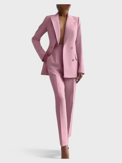 Sina® | Blazer- und Plissee-Hosen-Set