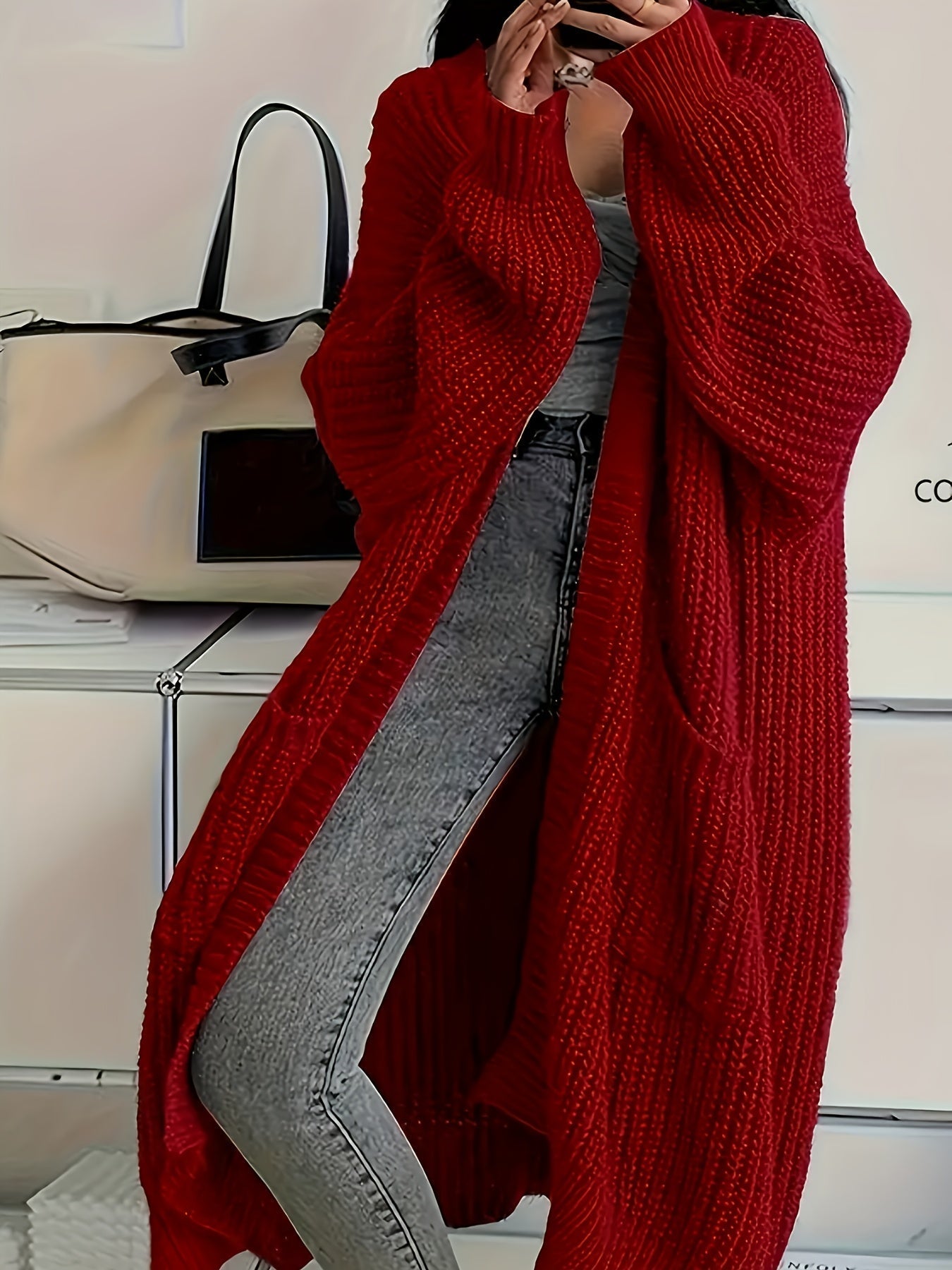 Sophie – Langer Strickcardigan mit Warmer Umarmung