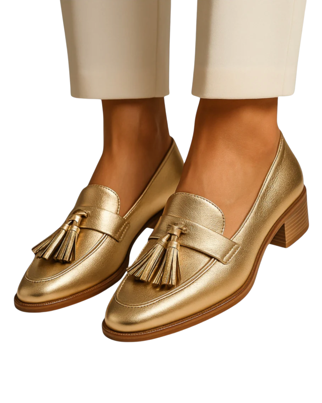 Princess | Goldene Loafers
