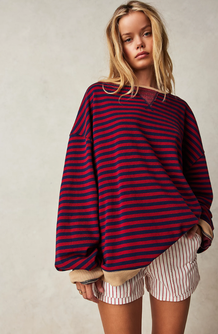 Manie - Gestreifter Oversized-Pullover