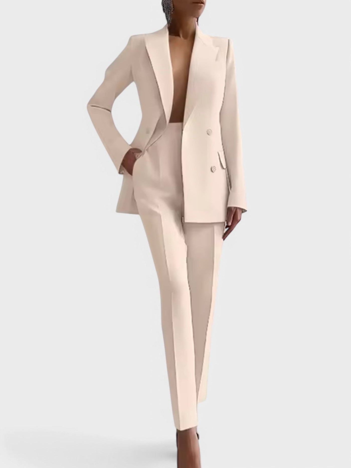 Sina® | Blazer- und Plissee-Hosen-Set