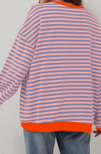 Manie - Gestreifter Oversized-Pullover