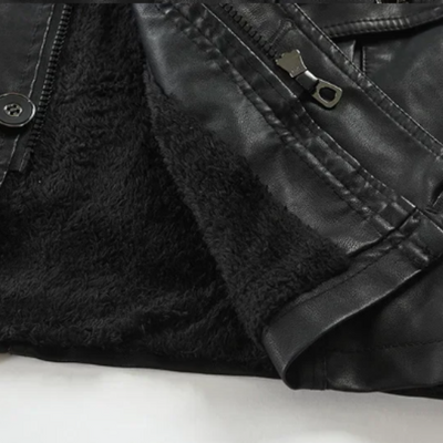 Elegante Lange Leder-Bikerjacke