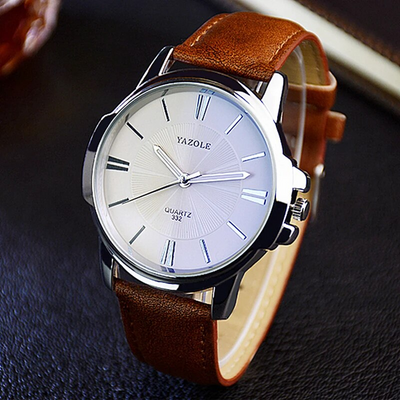 Luxuriöse Blaue Glas Leder Uhr™ - Olsen & Olsen