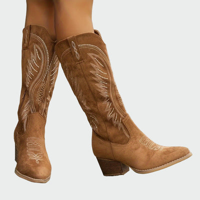Layla - Modische bestickte Westernstiefel