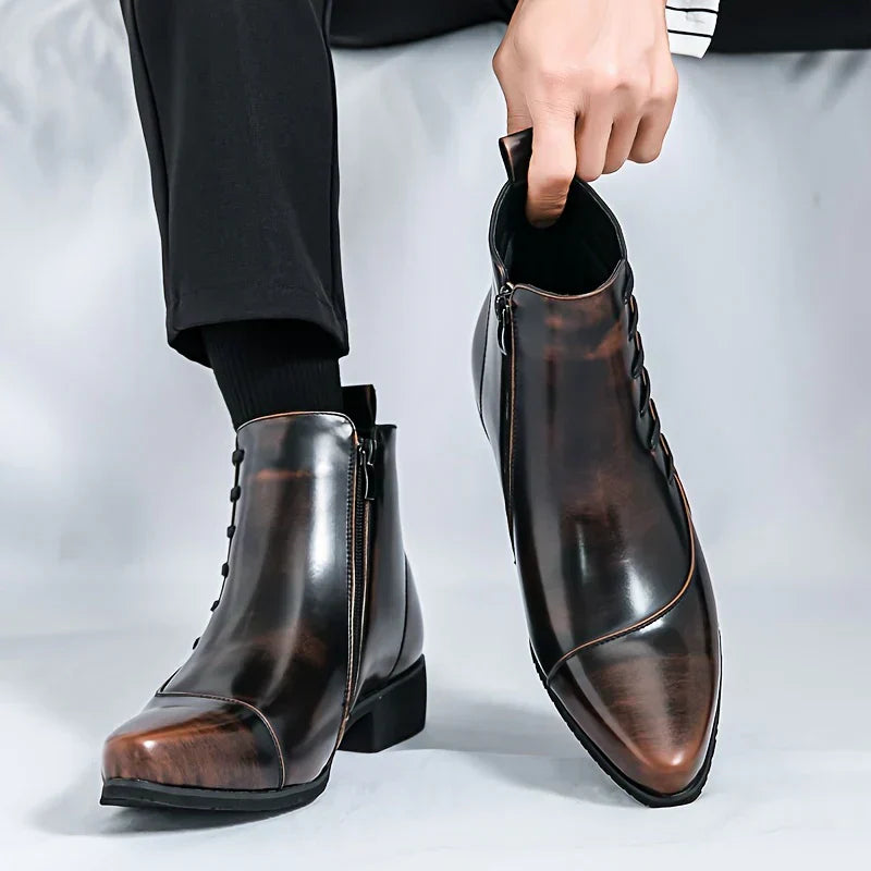 Samuel  - Thatcher Leder-Dressstiefel