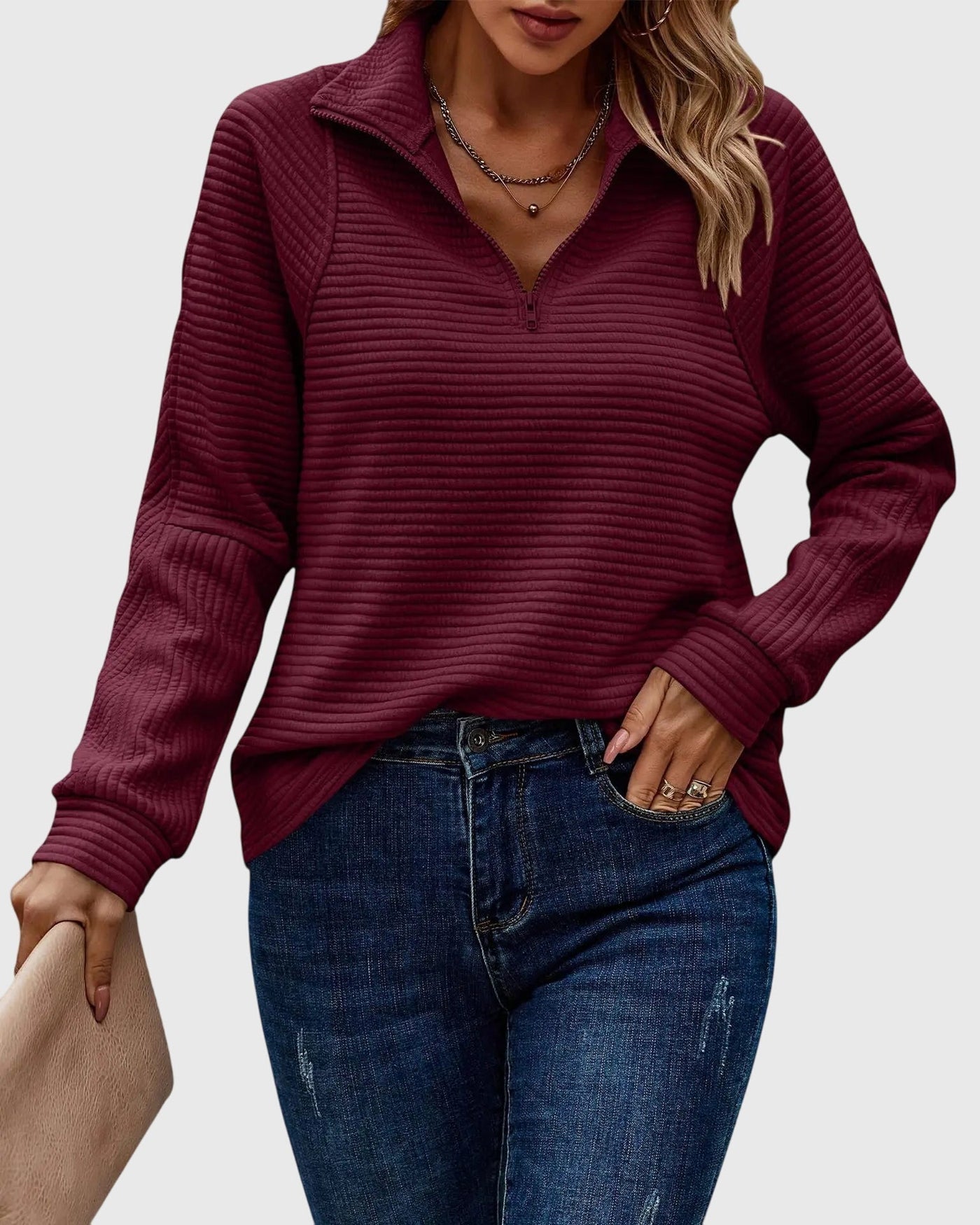 Molly | Eleganter Half-Zip Pullover