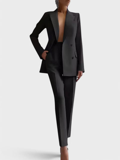 Sina® | Blazer- und Plissee-Hosen-Set