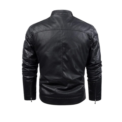 Retro Fleecegefütterte Lederjacke