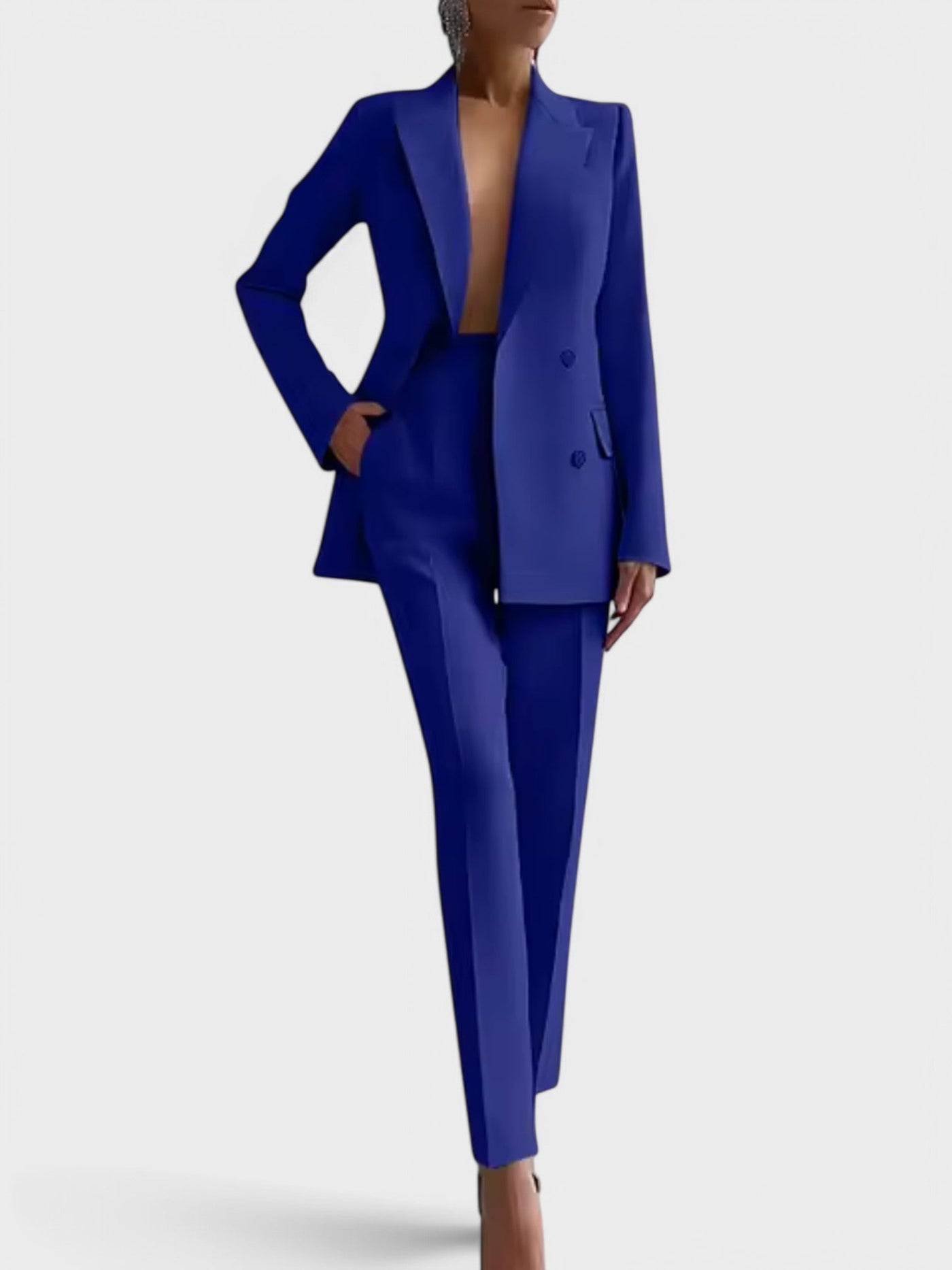 Sina® | Blazer- und Plissee-Hosen-Set