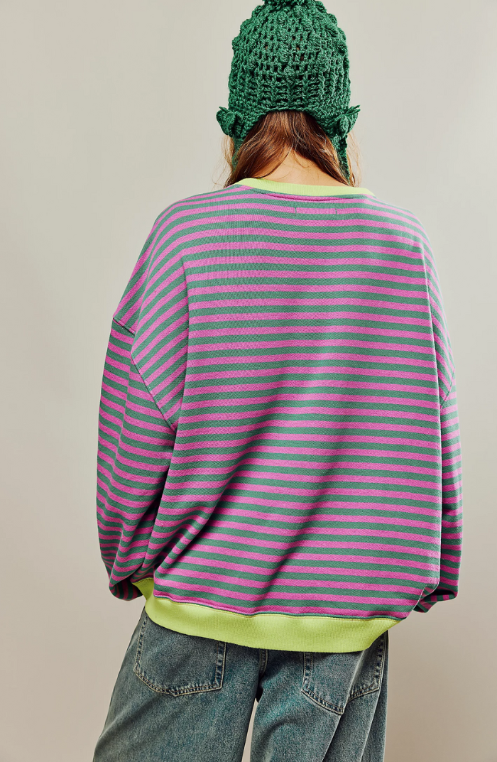 Manie - Gestreifter Oversized-Pullover