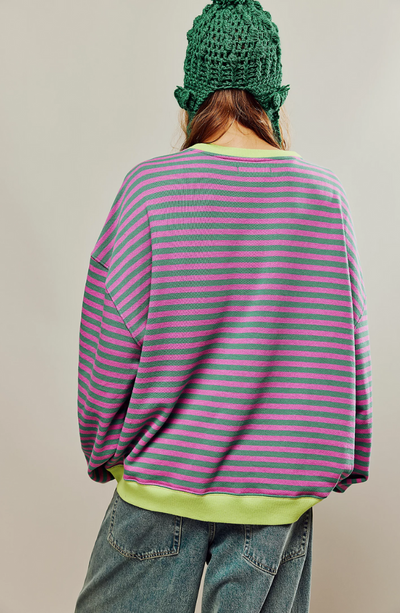 Manie - Gestreifter Oversized-Pullover