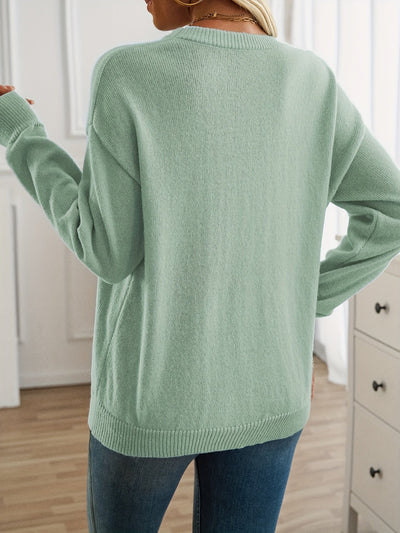 Elisabeth - Langarm Pullover mit Rundhalsausschnitt