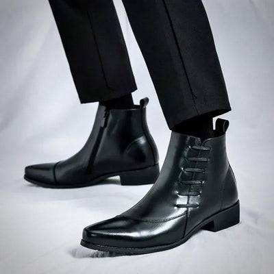Samuel  - Thatcher Leder-Dressstiefel