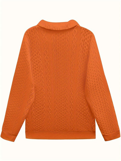 Sofie – Elegantes Sweatshirt mit langen Ärmeln und Reißverschlusstaschen