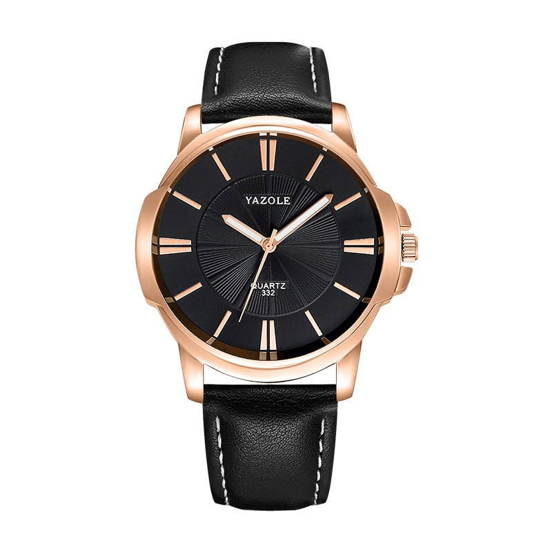 Luxuriöse Blaue Glas Leder Uhr™ - Olsen & Olsen
