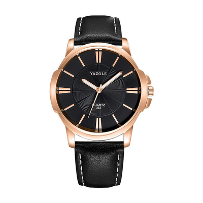 Luxuriöse Blaue Glas Leder Uhr™ - Olsen & Olsen