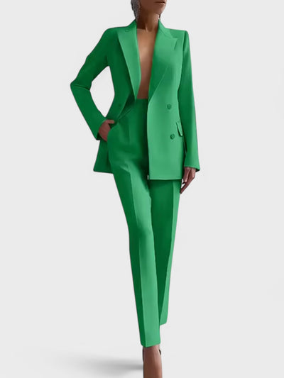 Sina® | Blazer- und Plissee-Hosen-Set