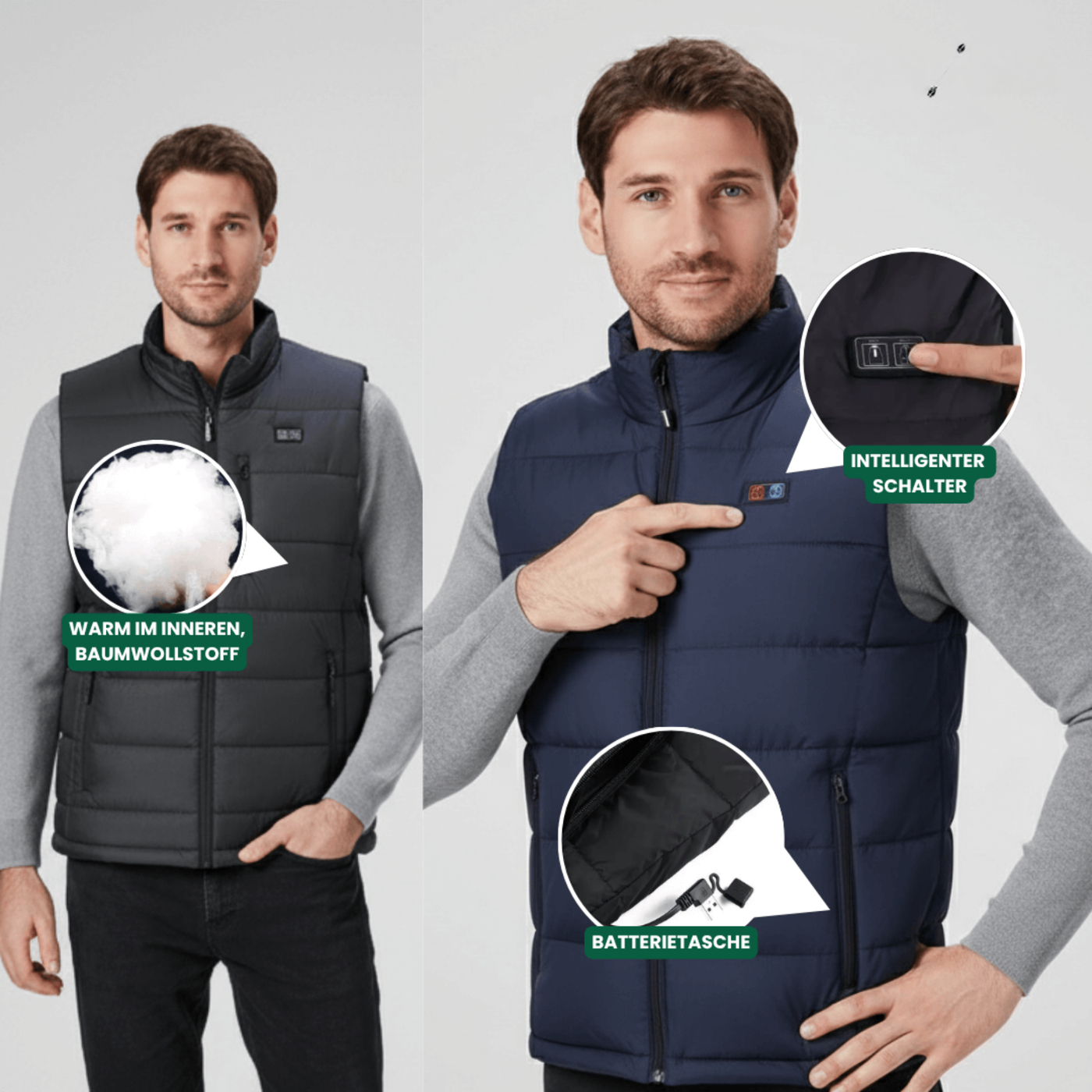 Beheizte Weste mit 9 Wärmezonen – Bleib warm bei jedem Abenteuer!