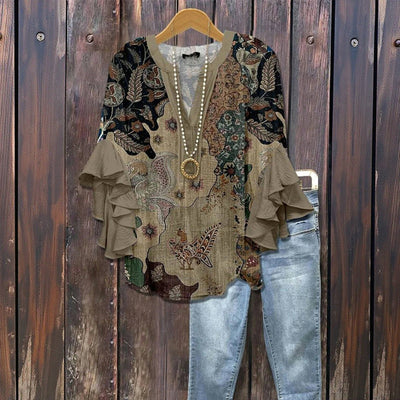 Naomi™ - LÄSSIGE VINTAGE BLUSE MIT ELEGANTEM DESIGN