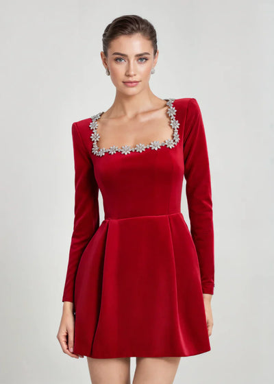 Willow™ | Samt Mini Kleid
