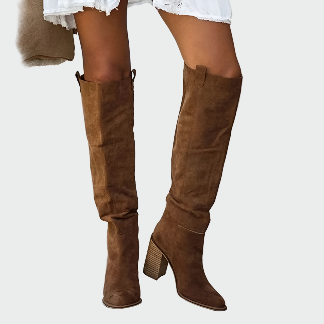 Milene - Orthopädische Lederstiefel bis zum Knie