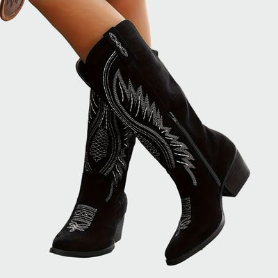 Layla - Modische bestickte Westernstiefel