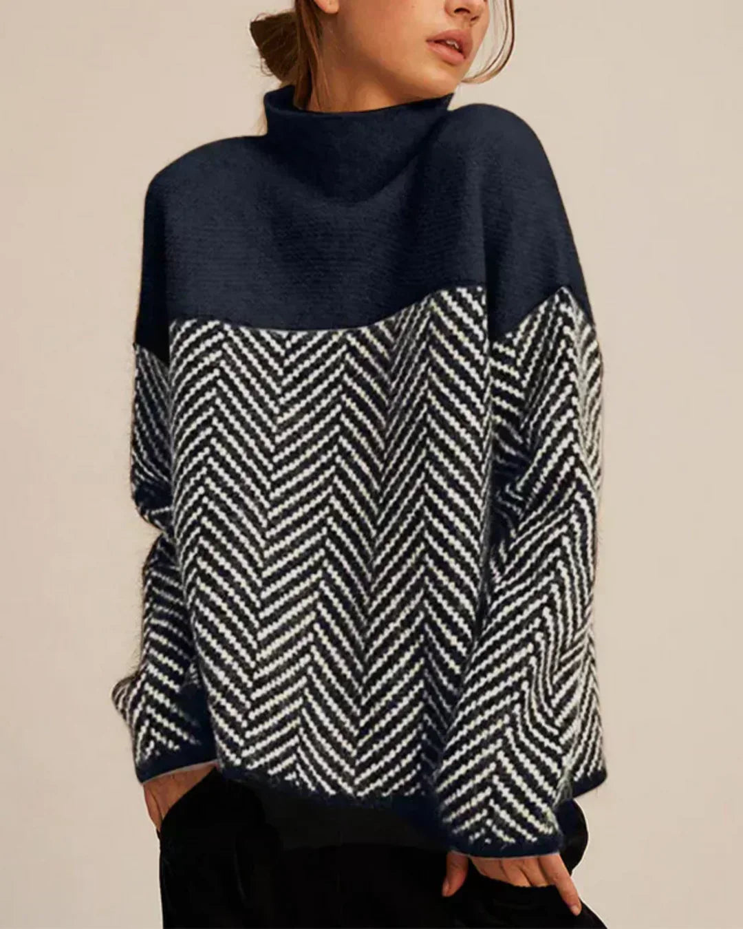 Norah | Baumwollrollkragenpullover