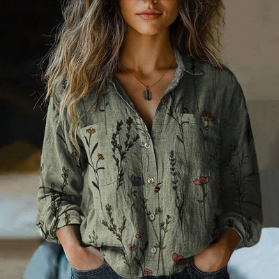 MONICA™ - VINTAGE BEDRUCKTE FRÜHLINGSBLUSE