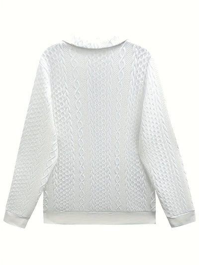 Sofie – Elegantes Sweatshirt mit langen Ärmeln und Reißverschlusstaschen