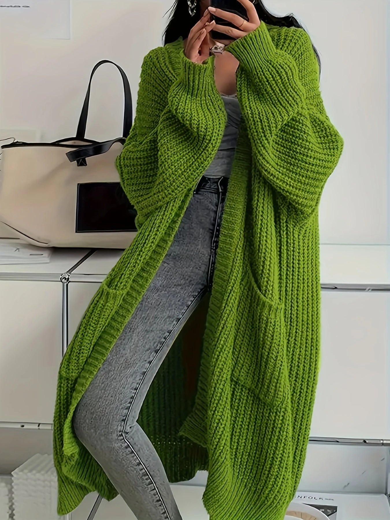 Sophie – Langer Strickcardigan mit Warmer Umarmung
