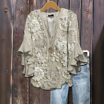 Viola™ - BLUSE MIT VINTAGE BLUMENMUSTER