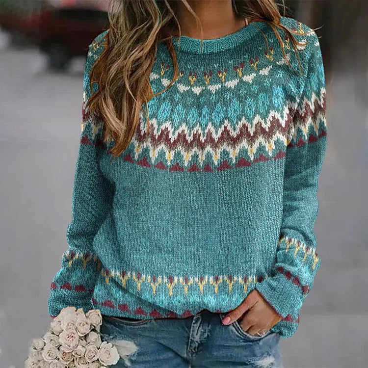 Safran | Gemusterter Pullover