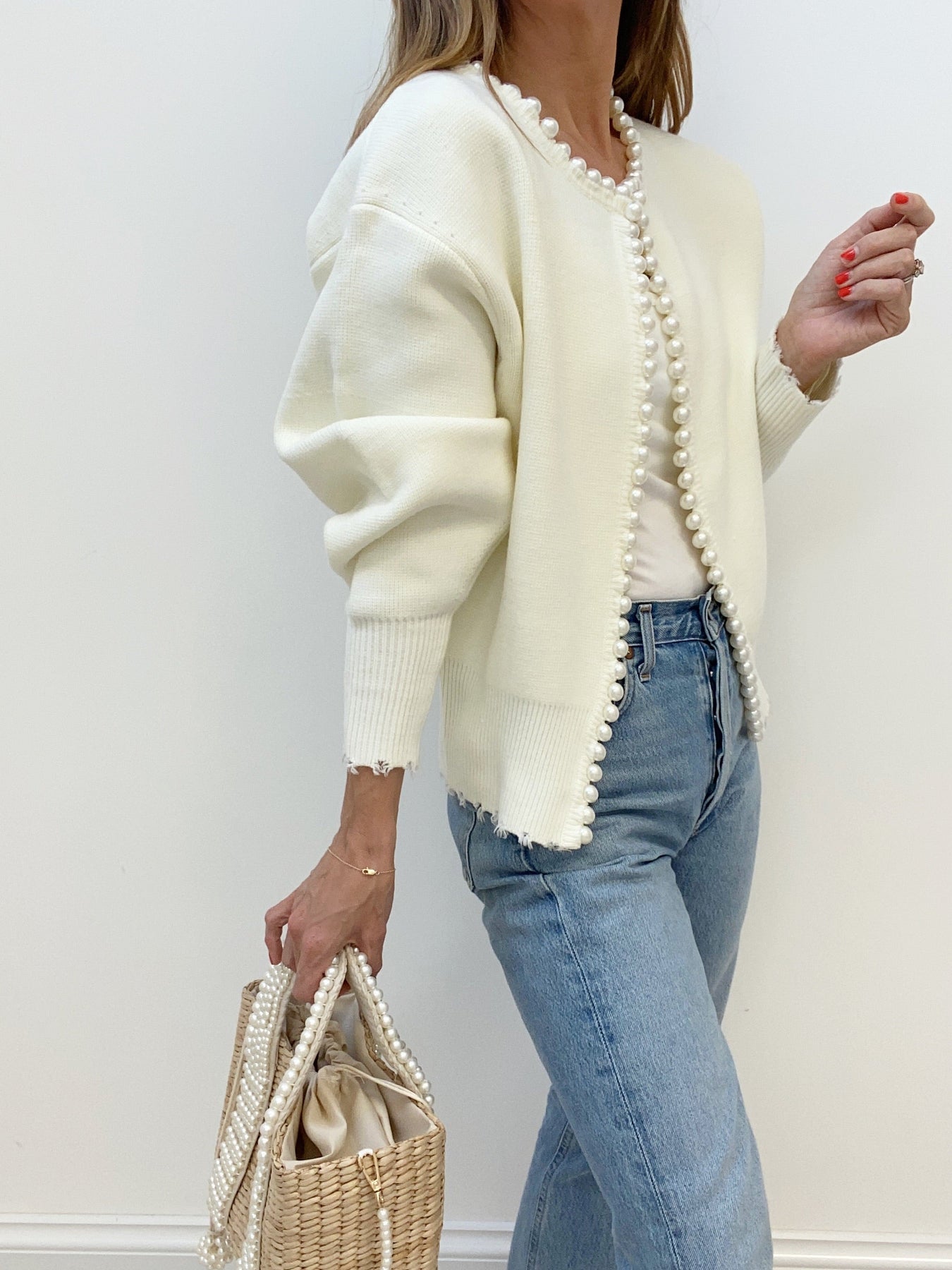 Olivia - Schicker Perlen-Cardigan