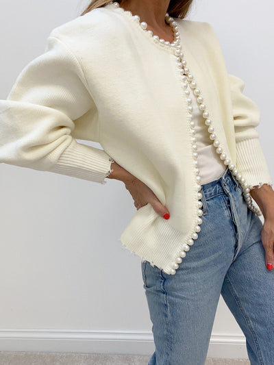 Olivia - Schicker Perlen-Cardigan