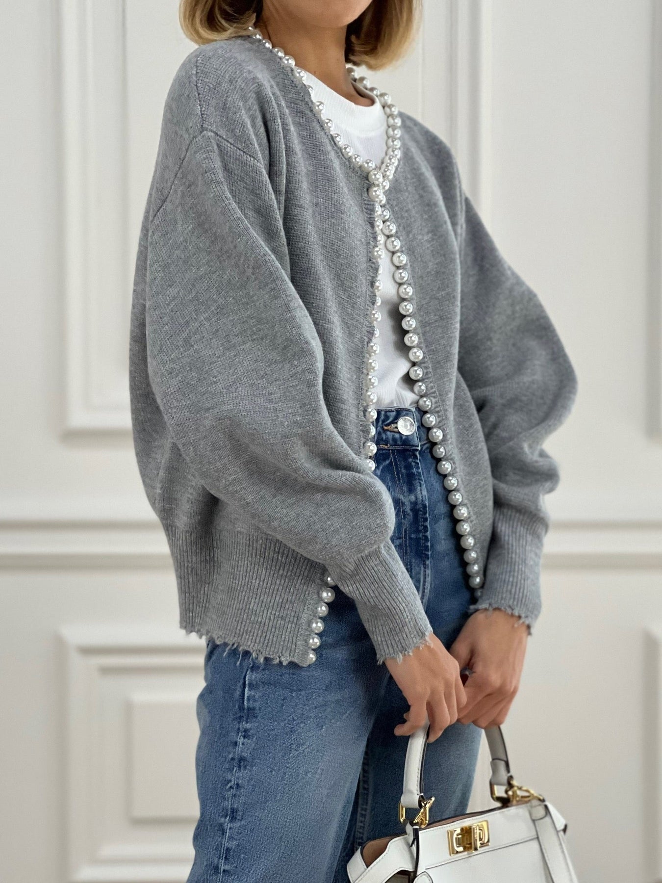 Olivia - Schicker Perlen-Cardigan