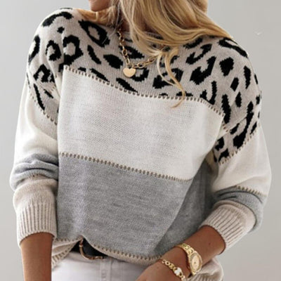 Diane | Leo-Accent Strickpullover