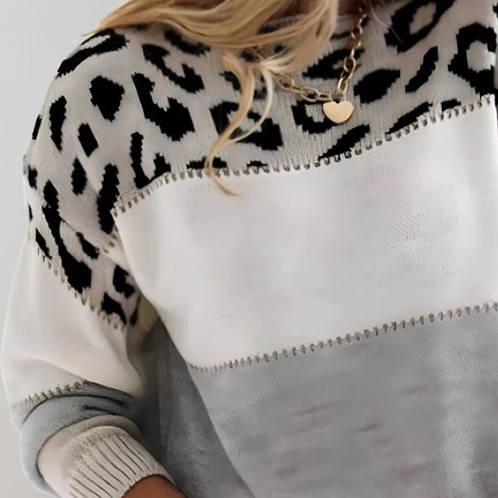 Diane | Leo-Accent Strickpullover