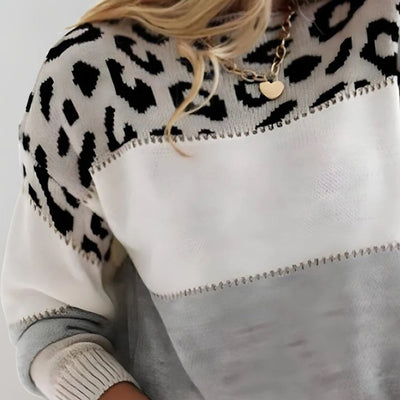 Diane | Leo-Accent Strickpullover