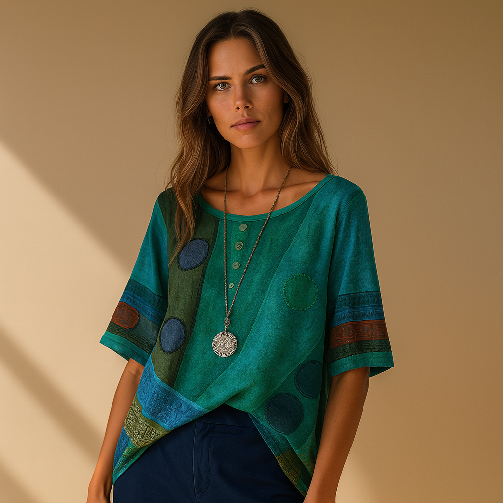 Valarie – Farbenfrohes Boho-Top